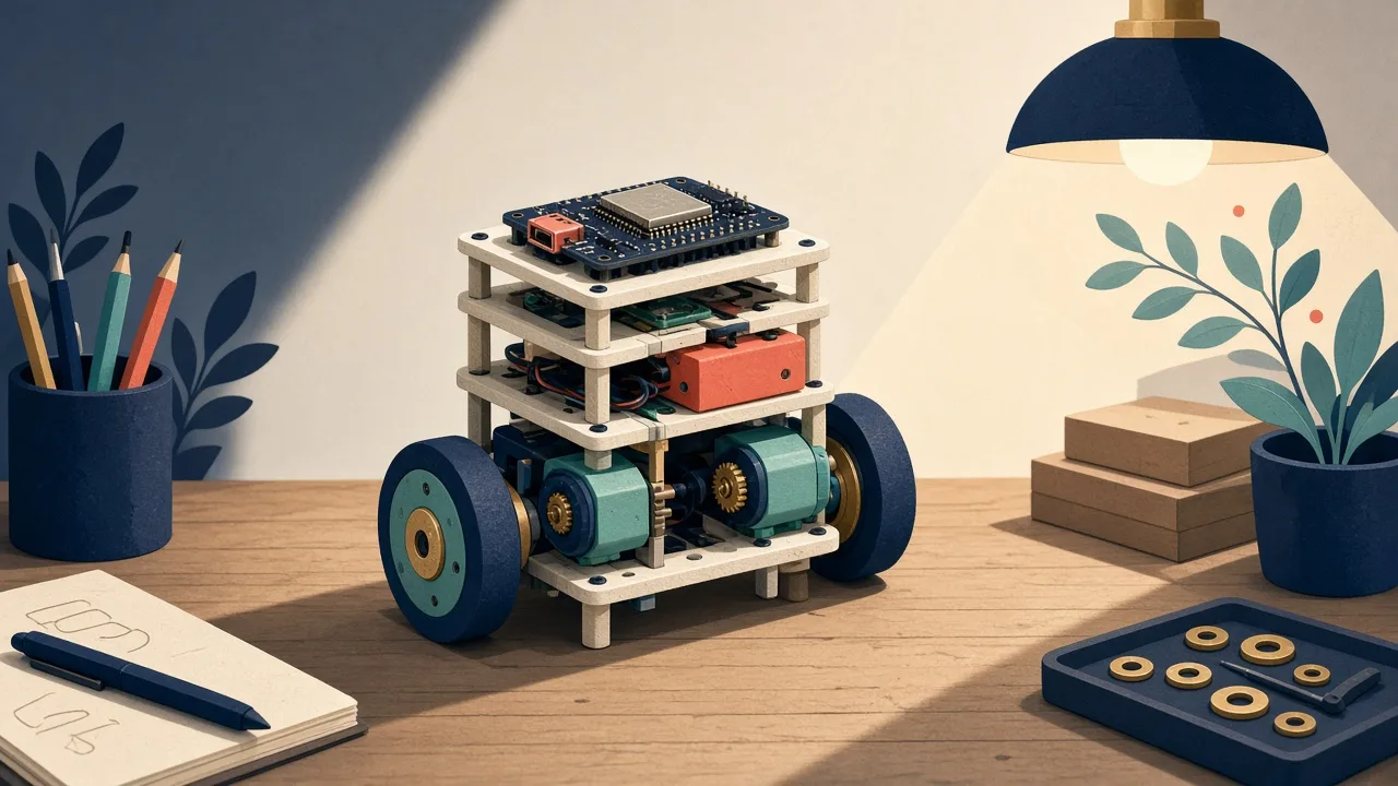 3D-printed ESP32 self-balancing robot with steppers