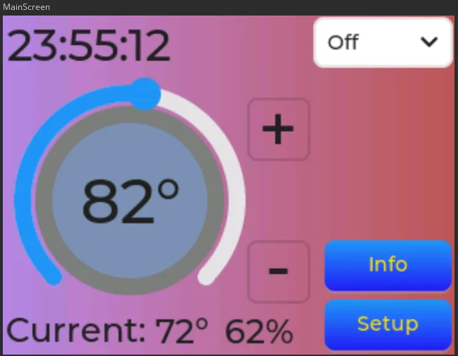 Open-source ESP32 touchscreen smart thermostat