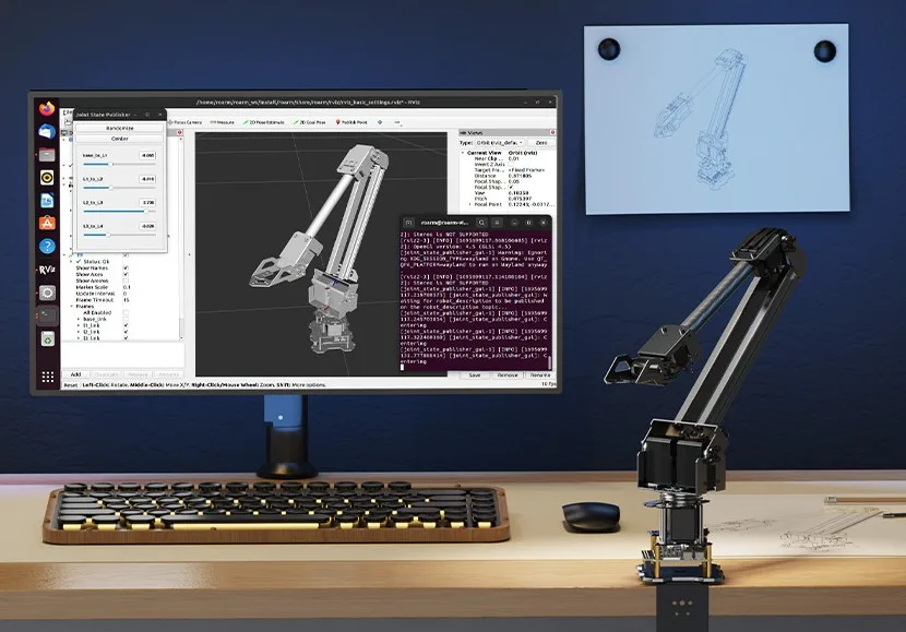 Waveshare RoArm-M2: ESP32 desktop robot arm firmware photo 4